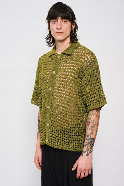Bonsai Gum Knit Shirt Oversize Fit Green
