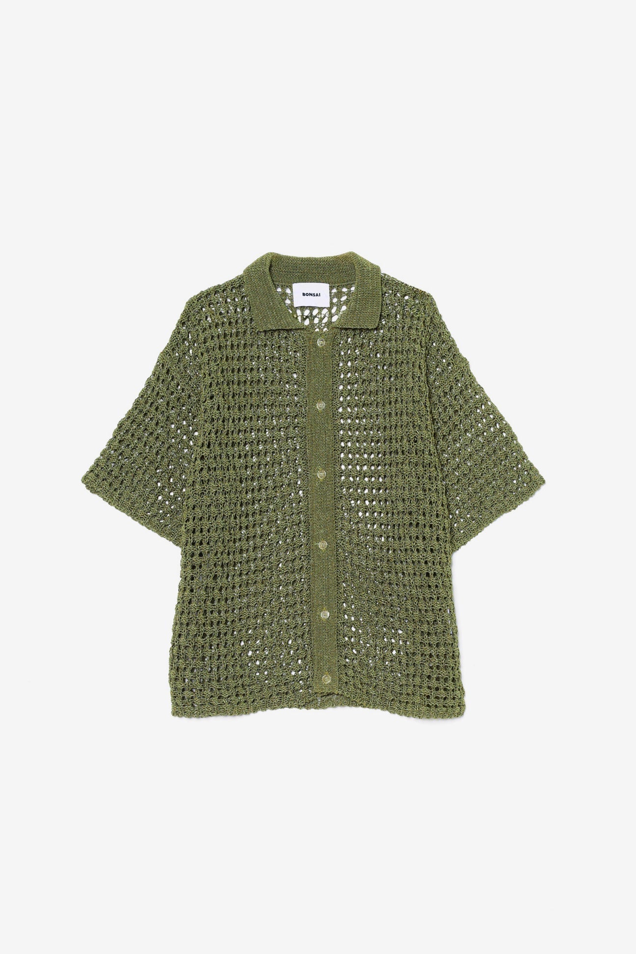 Bonsai Gum Knit Shirt Oversize Fit Green