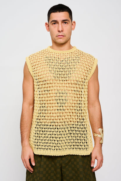 Bonsai Knit Top Oversize Fit Yellow
