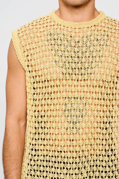 Bonsai Knit Top Oversize Fit Yellow