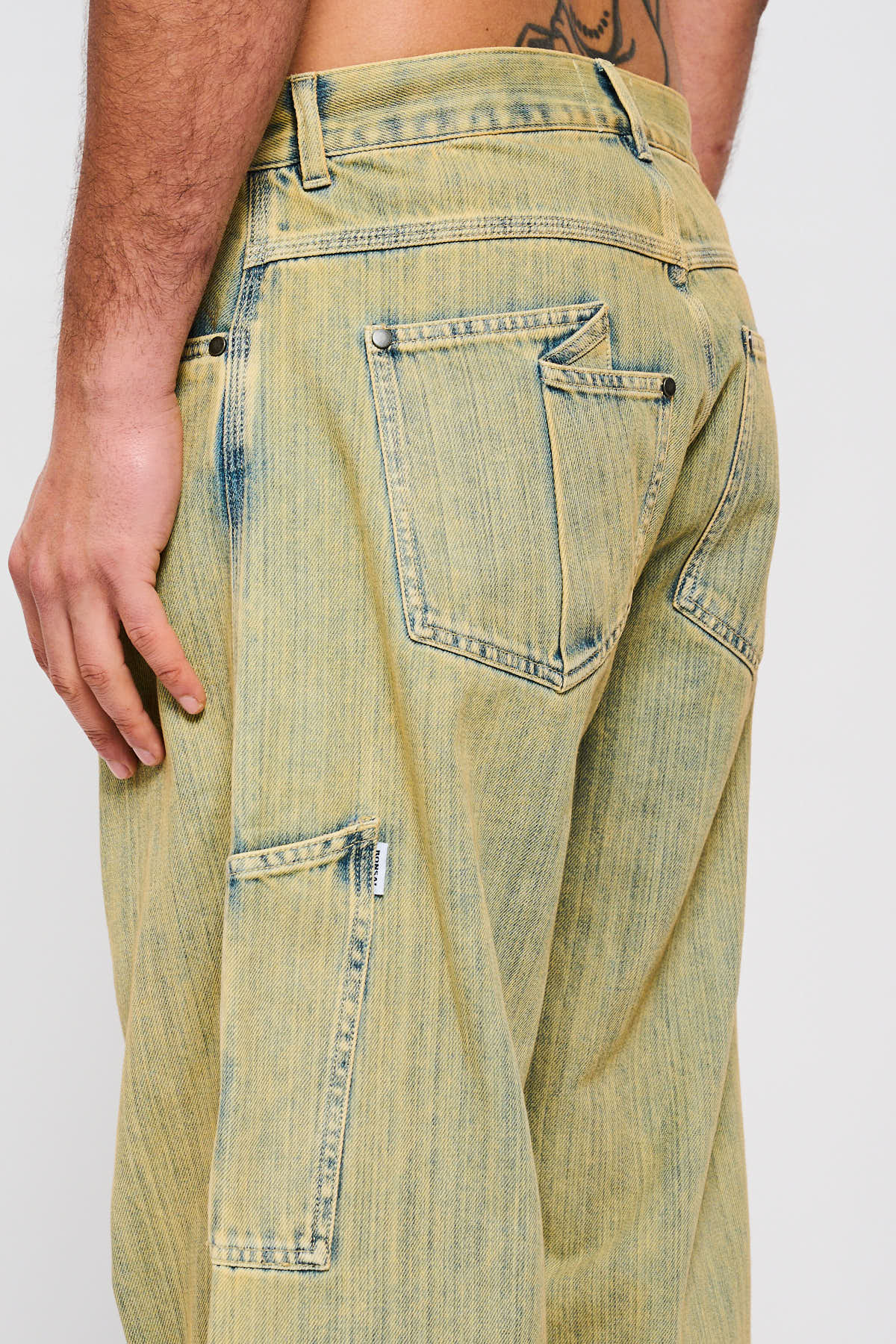 Bonsai Jeans Pant Loose Fit Green