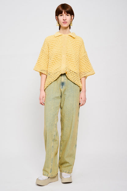 Bonsai Jeans Pant Loose Fit Green