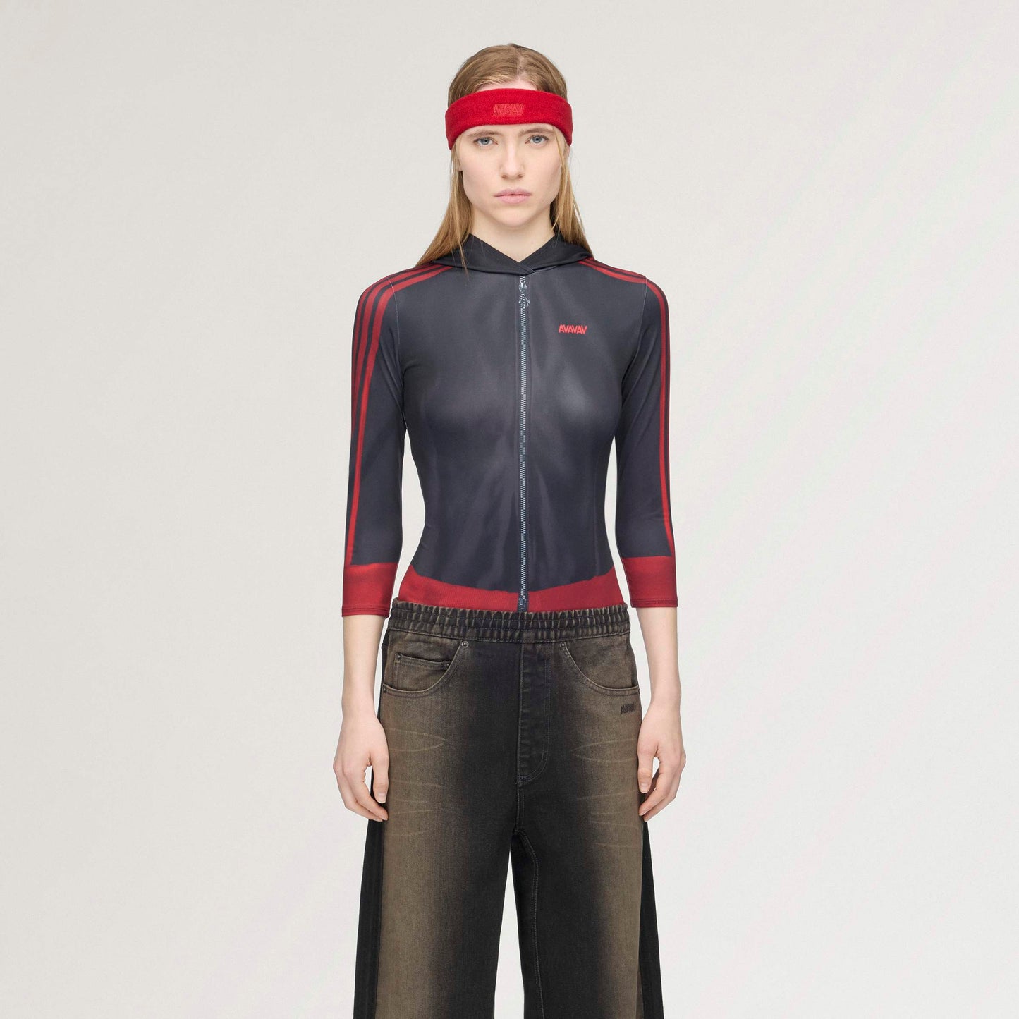 adidas Originals by Avavav Printed Baselayer Black and Red