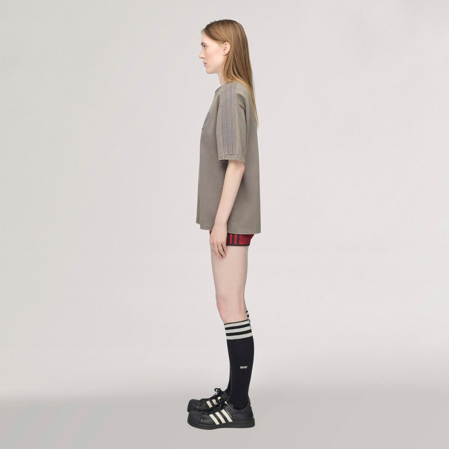 adidas Originals by AVAVAV Embossed T-Shirt Grey