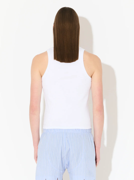 Charles Jeffrey LOVERBOY Logo Tank Top White