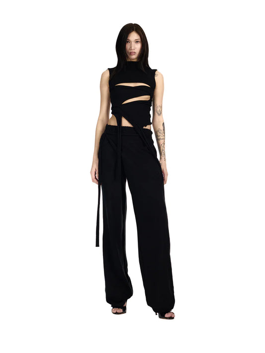 Ottolinger Cut Out Knit Top Black