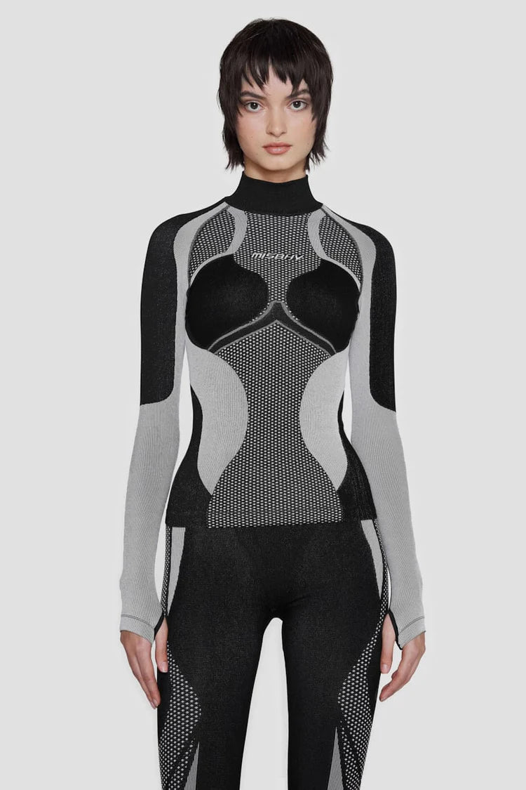 MISBHV Performa Longsleeve Top Black & White