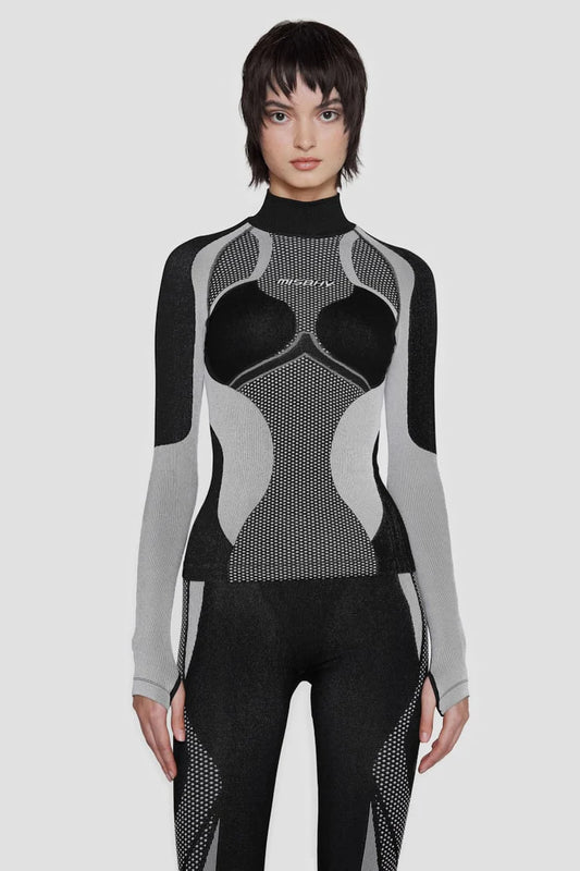 MISBHV Performa Longsleeve Top Black & White