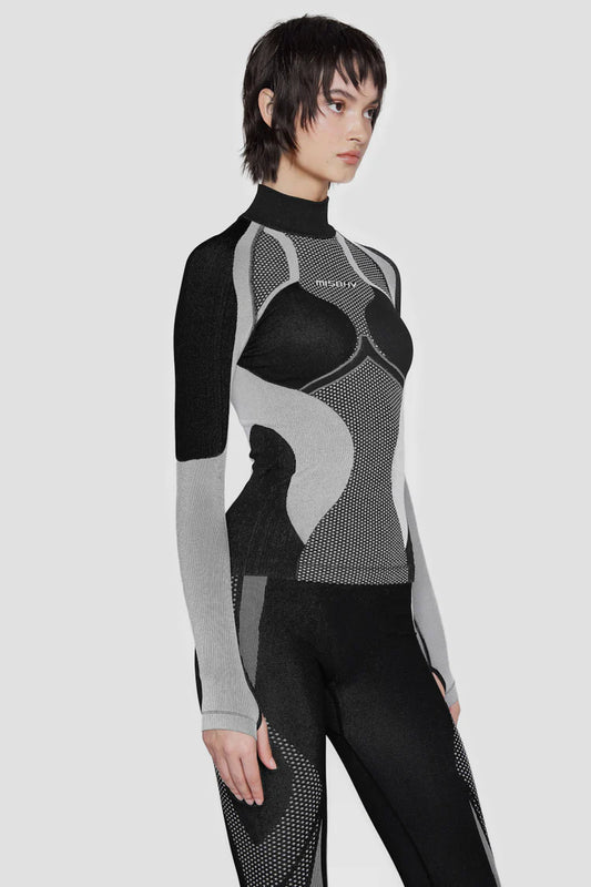 MISBHV Performa Longsleeve Top Black & White