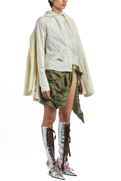 BERGIE by Giorgiandreazza Scratch Cargo Skirt Military Green