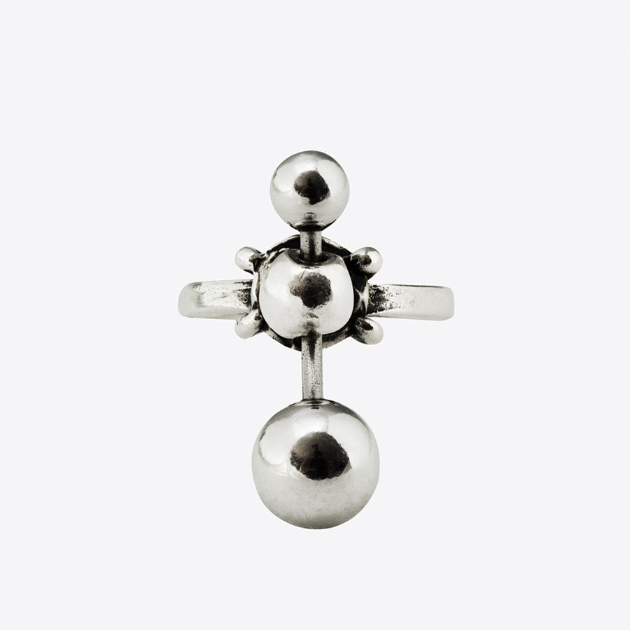 Angostura Engagement Piercing Ring Silver