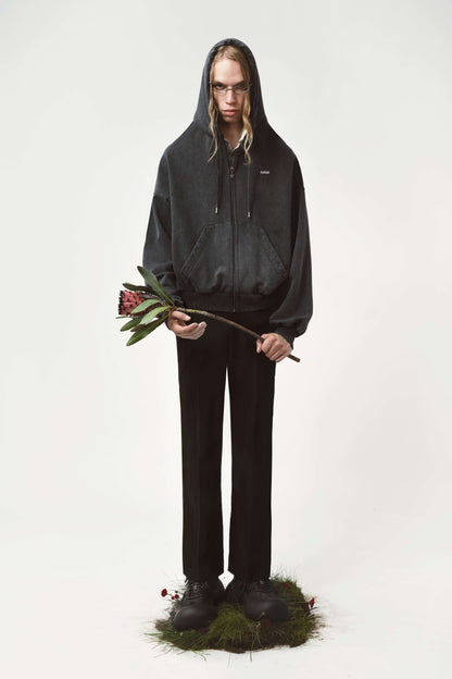 AVAVAV Shoulderless Hoodie Grey