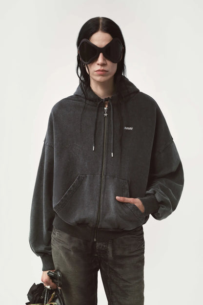 AVAVAV Shoulderless Hoodie Grey