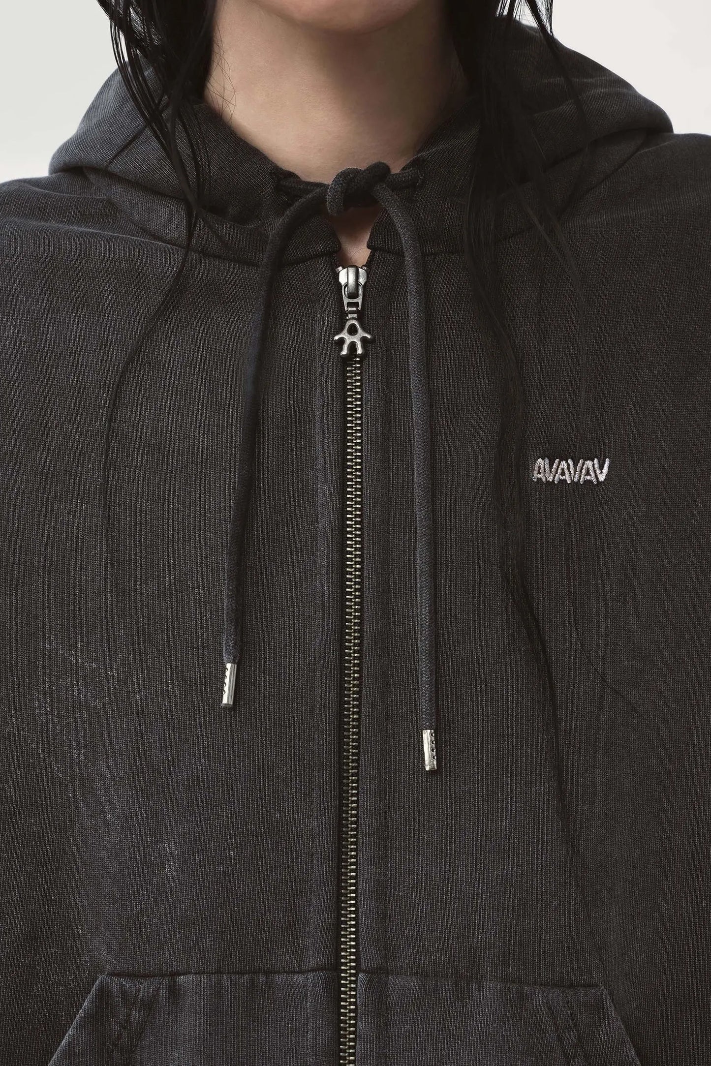 AVAVAV Shoulderless Hoodie Grey