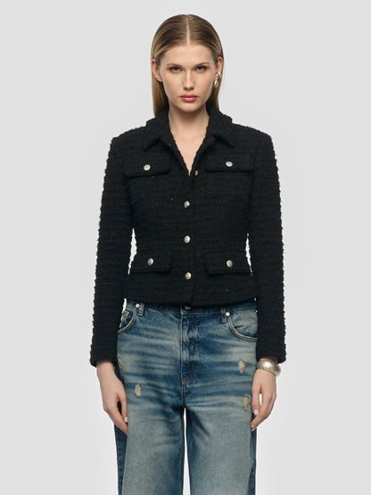 MISBHV  Tweed Blazer Black