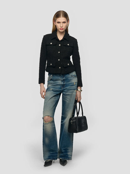 MISBHV  Tweed Blazer Black