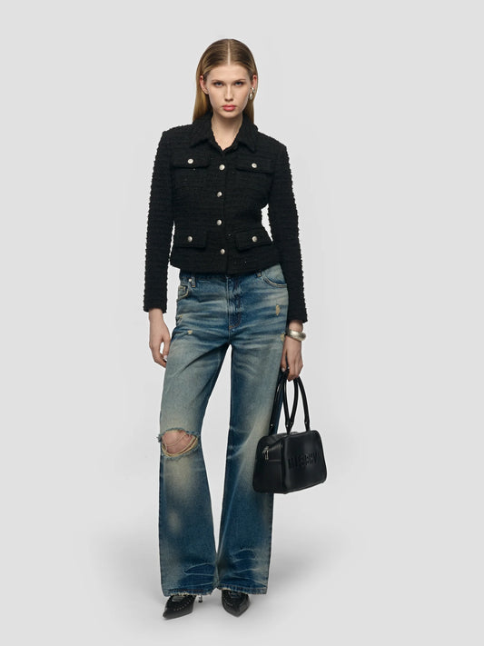 MISBHV  Tweed Blazer Black