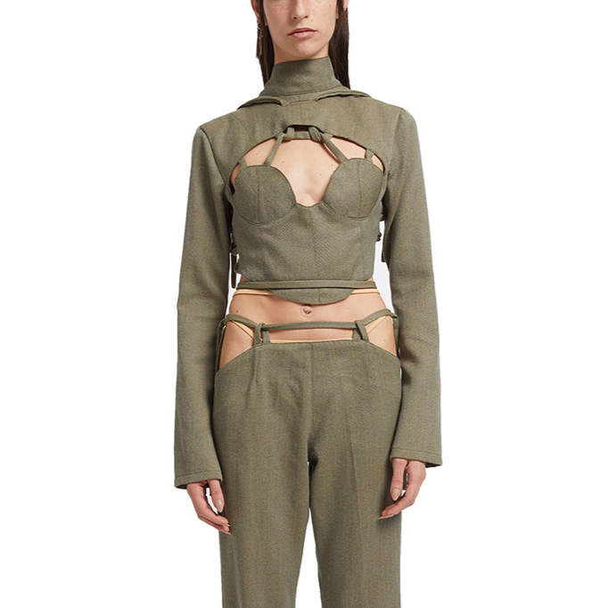 Giorgiandreazza Military Suit Top Green