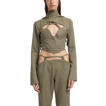 Giorgiandreazza Military Suit Top Green
