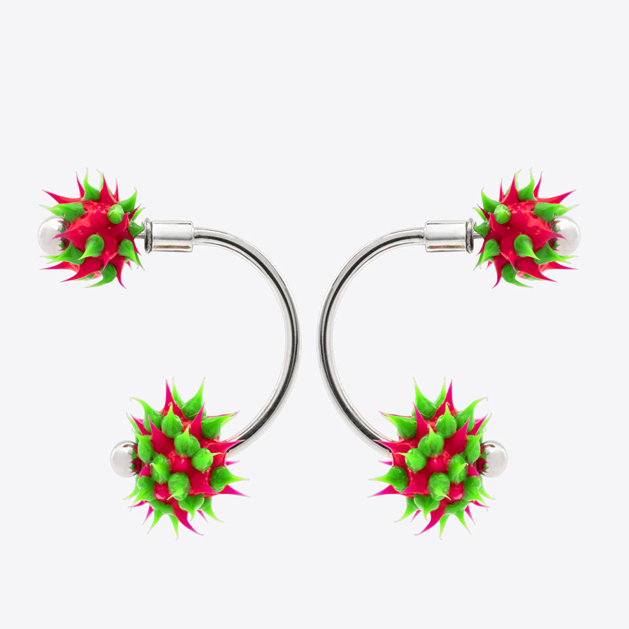 Angostura Spyke Piercing Earrings Silver