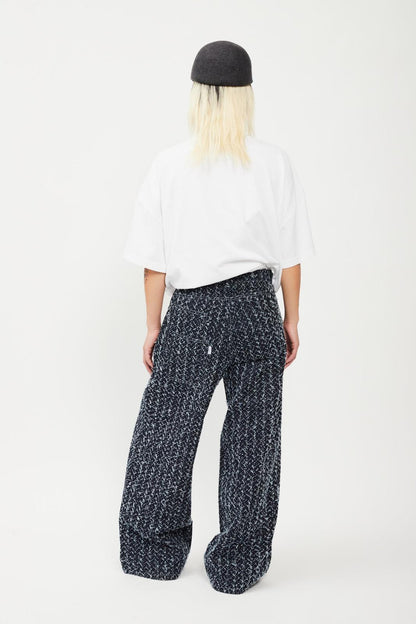 Bonsai Super Loose Fit Denim Pant Blue