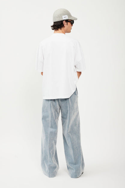 Bonsai Velvet Super Loose Fit Pant Blue Gray