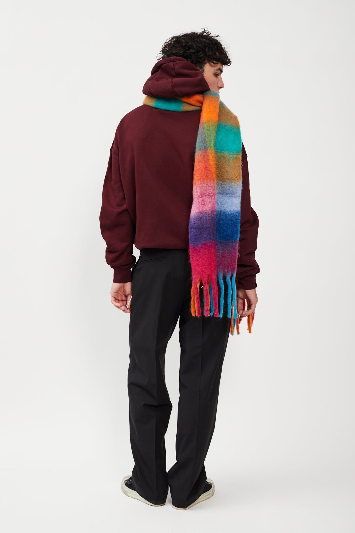 Bonsai Check Knit Scarf Multicolor