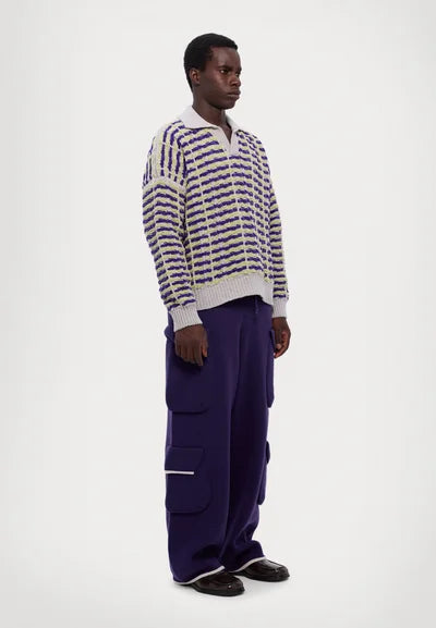 Bonsai Knit Polo Oversize Fit Multicolor