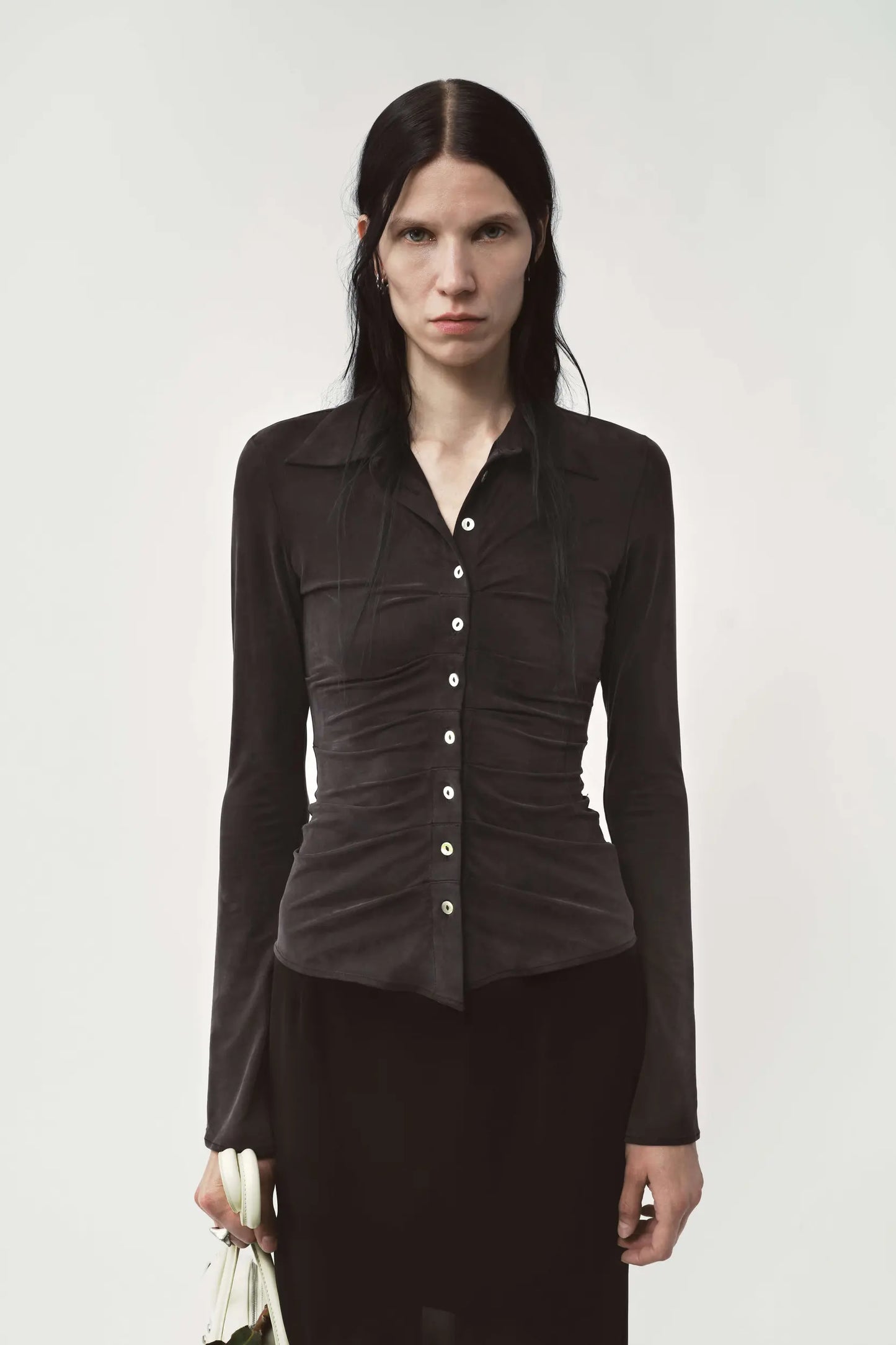 AVAVAV Pleated Shirt Black