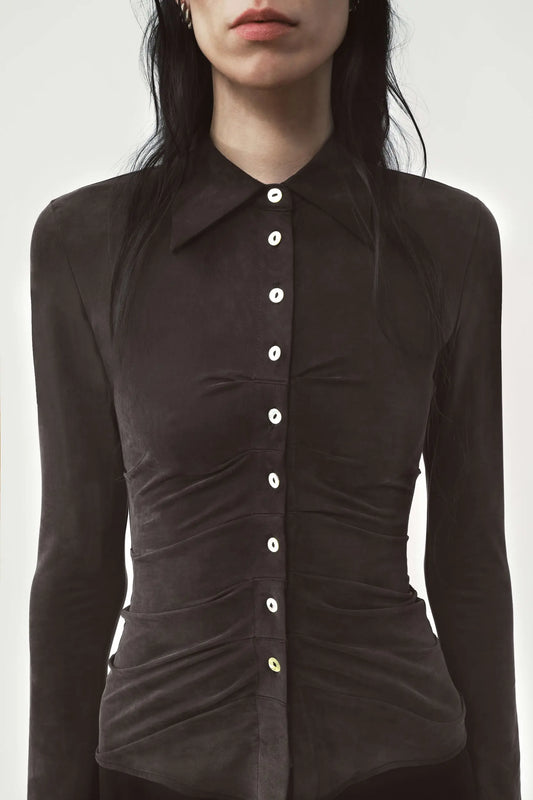 AVAVAV Pleated Shirt Black
