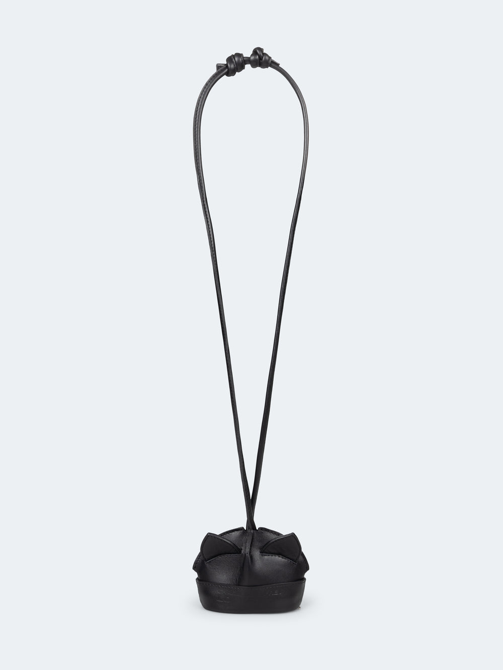 Charles Jeffrey LOVERBOY Ears Beanie Black Leather Keychain