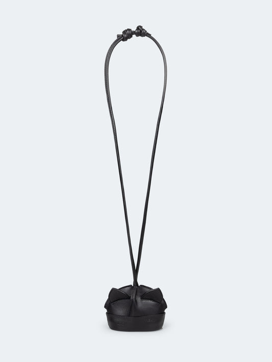 Charles Jeffrey LOVERBOY Ears Beanie Black Leather Keychain