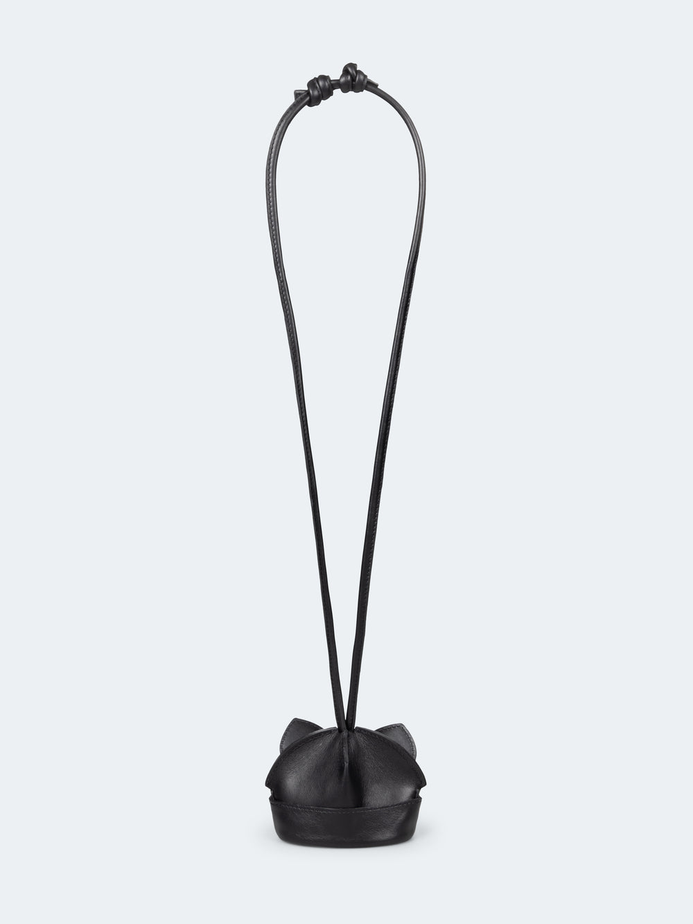 Charles Jeffrey LOVERBOY Ears Beanie Black Leather Keychain