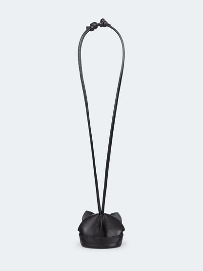 Charles Jeffrey LOVERBOY Ears Beanie Black Leather Keychain