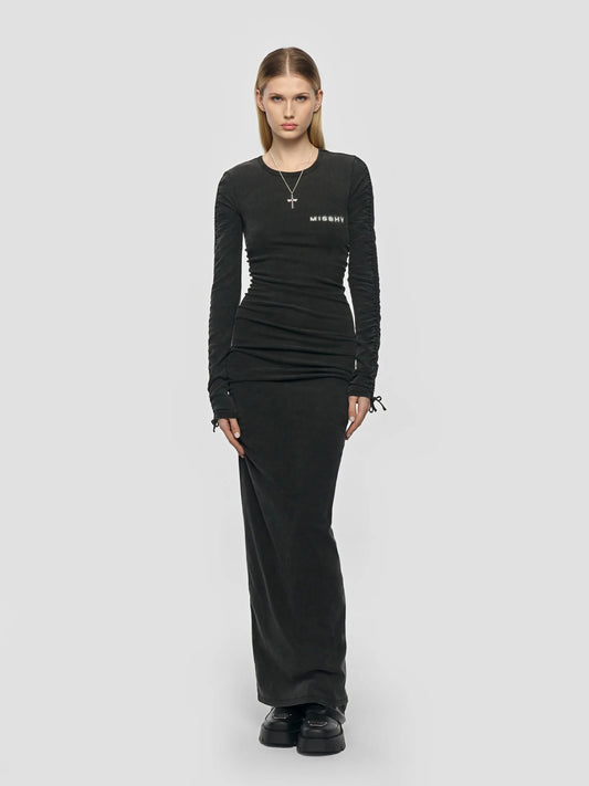 MISBHV Community Maxi Dress WashedBlack-Grey