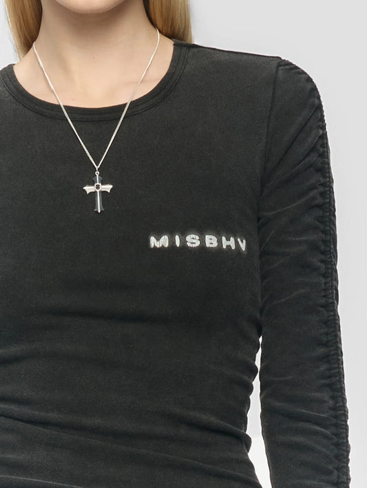 MISBHV Community Maxi Dress WashedBlack-Grey