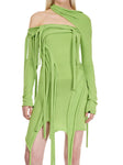 Ottolinger Strappy Knit Mini Dress Green