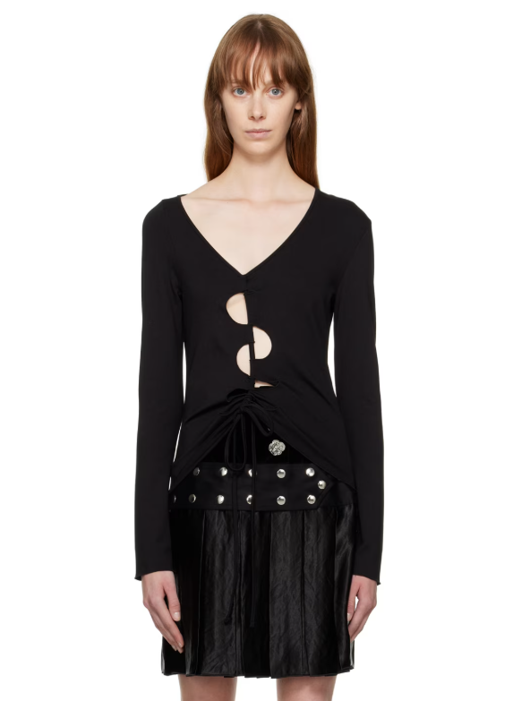 AVAVAV Cutout Shirt Black