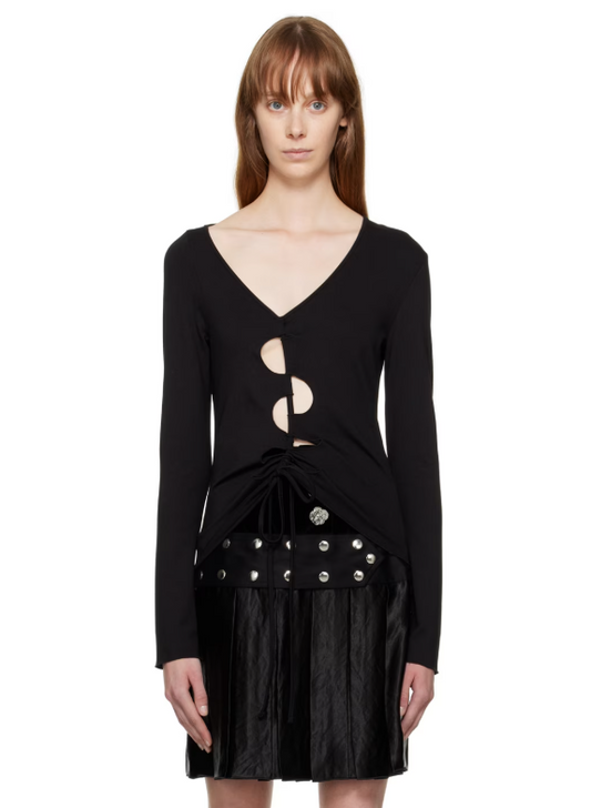 AVAVAV Cutout Shirt Black
