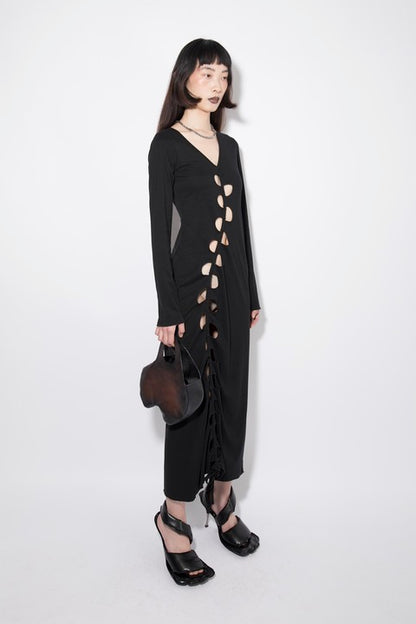 AVAVAV Cutout Long Dress Black