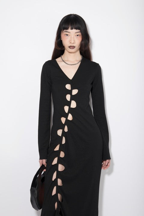 AVAVAV Cutout Long Dress Black