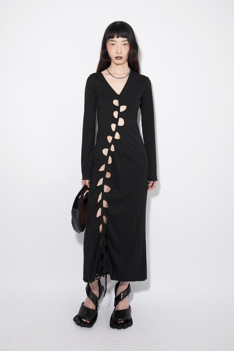 AVAVAV Cutout Long Dress Black