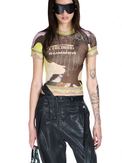 Ottolinger Mesh T-Shirt Camo Print