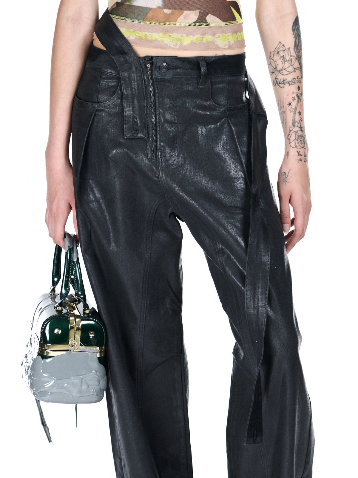 Ottolinger Woven Glazed Baggy Jeans Brown