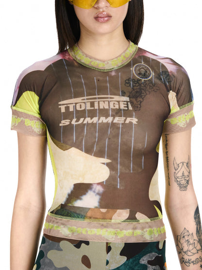 Ottolinger Mesh T-Shirt Camo Print