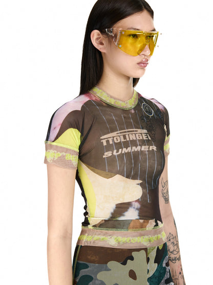 Ottolinger Mesh T-Shirt Camo Print