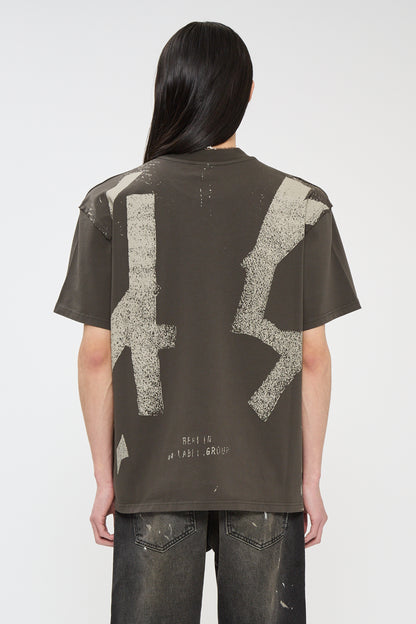 44Label Standard Tee Bigger Back Brown Palude +Mega 44 Sand