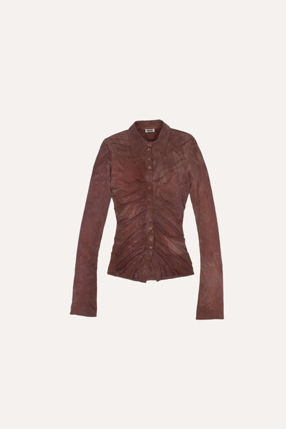 AVAVAV Pleated Shirt Brown