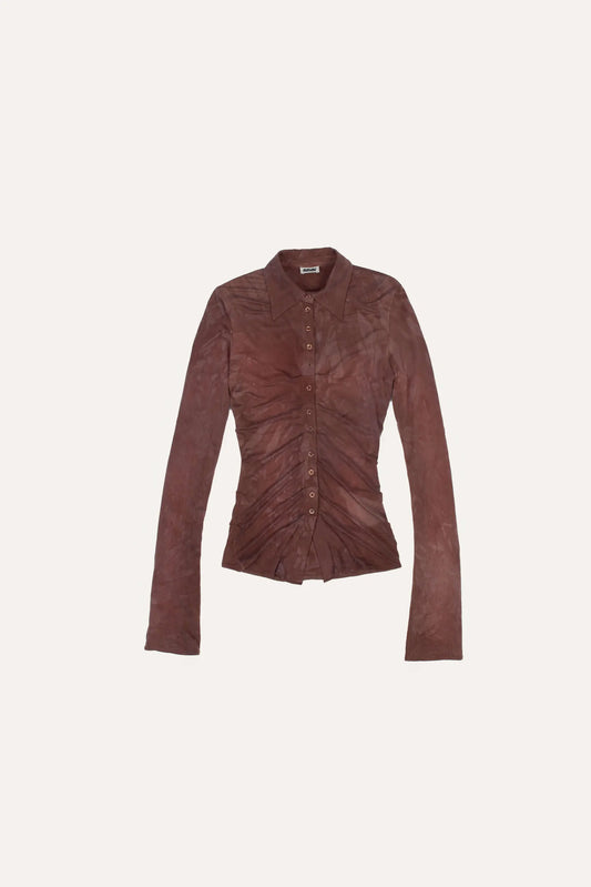 AVAVAV Pleated Shirt Brown