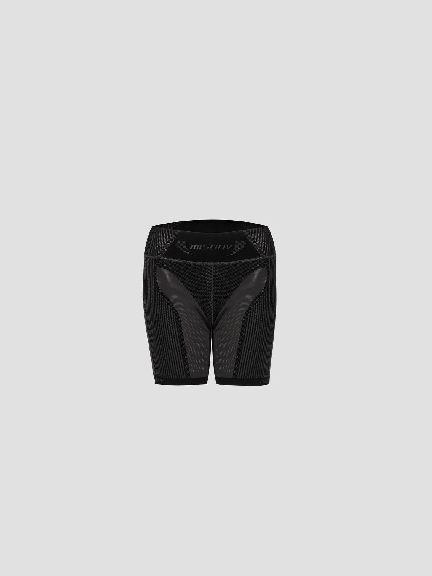 MISSBHV Flock Mesh Sport Shorts Black